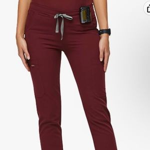 Figs Burgundy Yola petite small pant